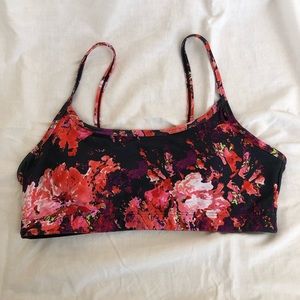 Fabletics floral print sport bra sz M
